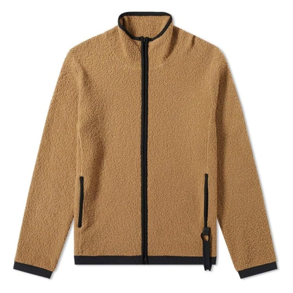 Craig Green Boucle Zip Up Knit Jacket in Tan